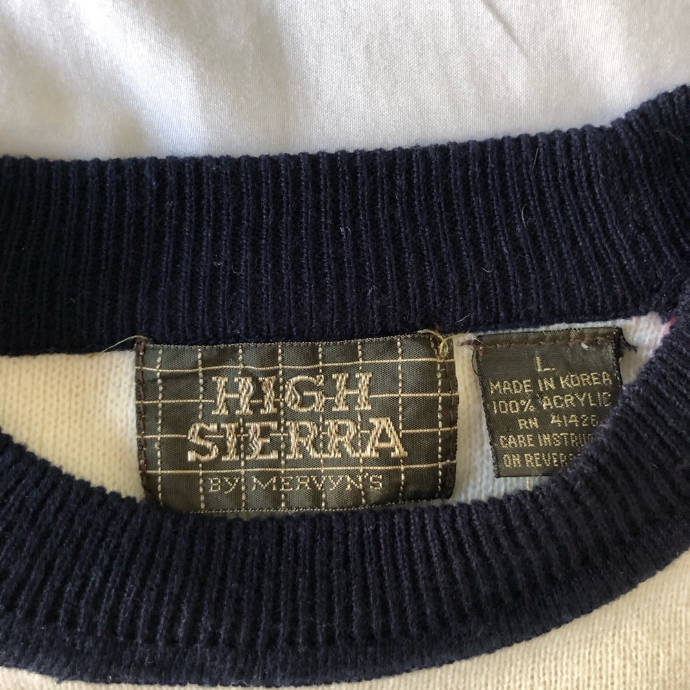 Vintage High Sierra for Mervyns Men's Colorblock Crewneck Sweater - Picture 5 of 7